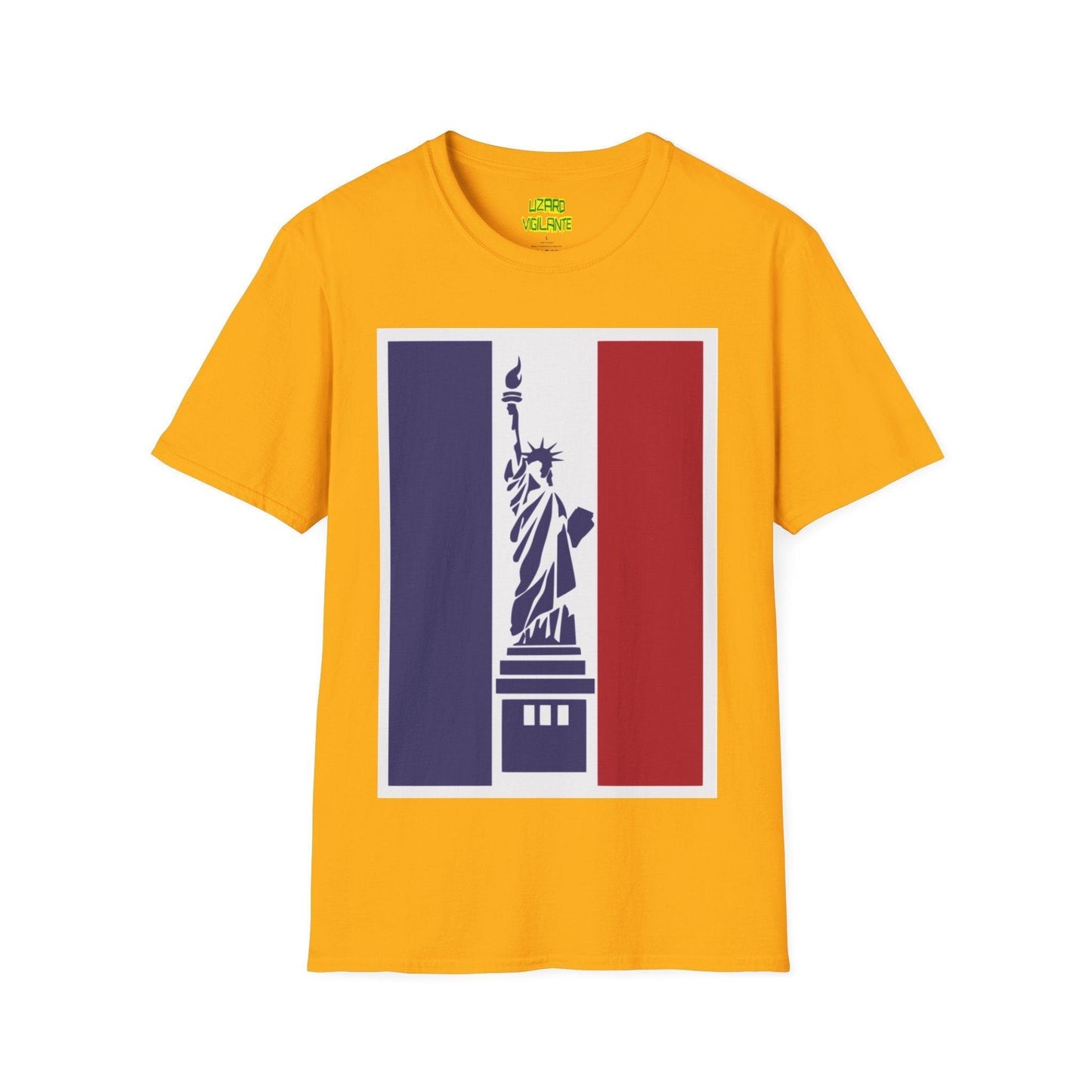 Statue of Liberty Graphic Unisex Softstyle T-Shirt - Lizard Vigilante