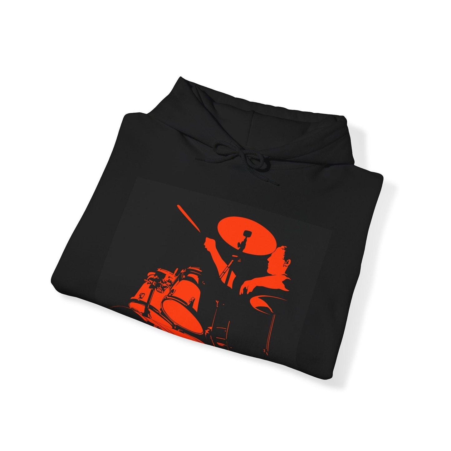 Red Black Drummer Unisex Heavy Blend™ Hooded Sweatshirt - Lizard Vigilante