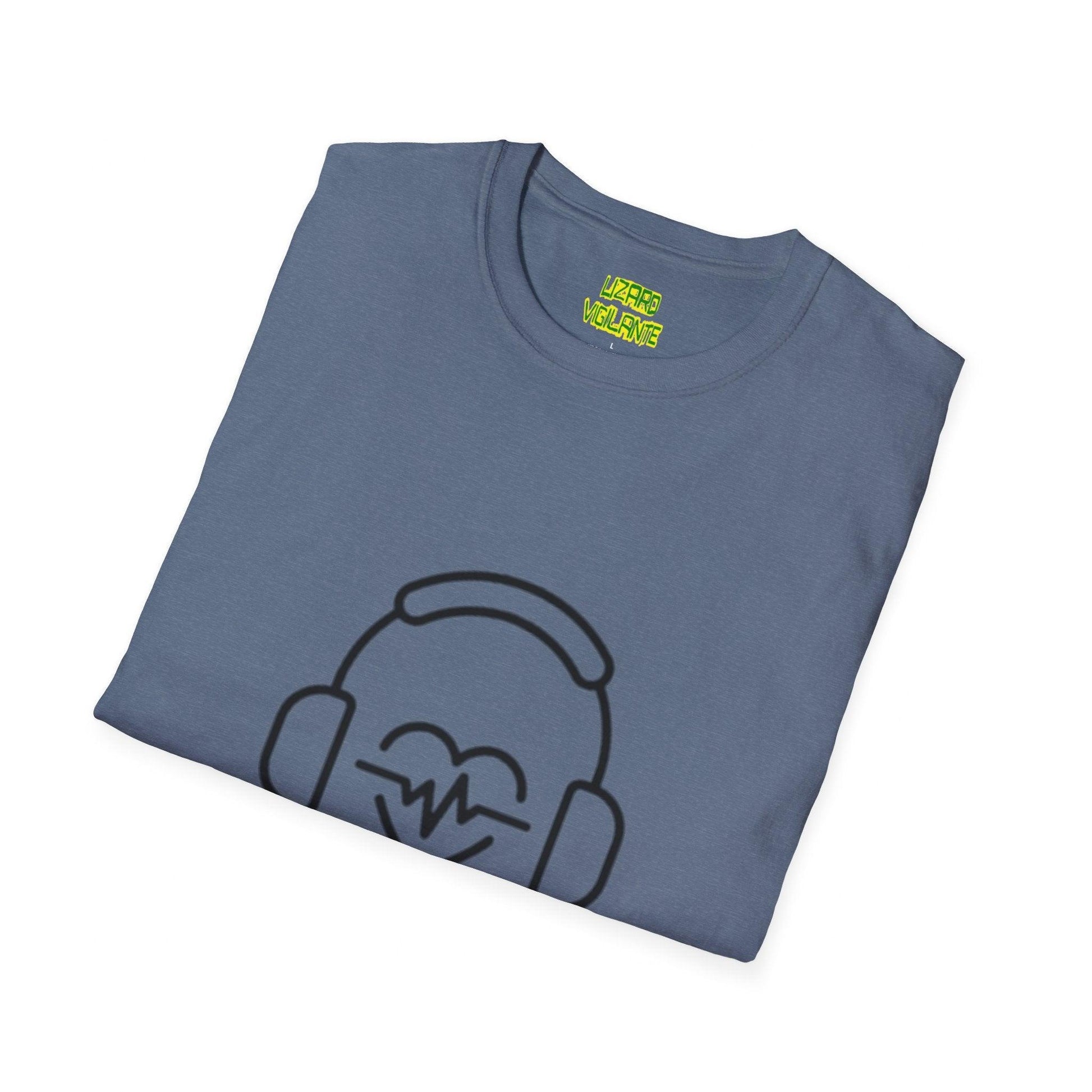 Headphone Love Unisex Softstyle T-Shirt - Lizard Vigilante