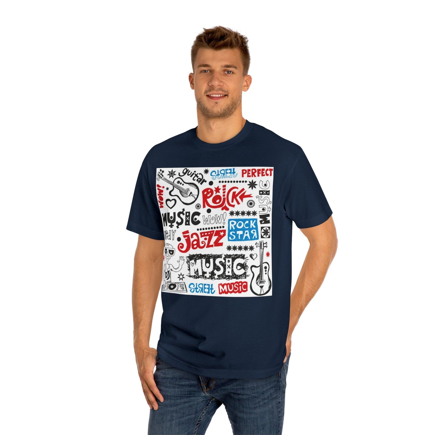 Music Doodle Collage' Unisex Classic Tee - Lizard Vigilante