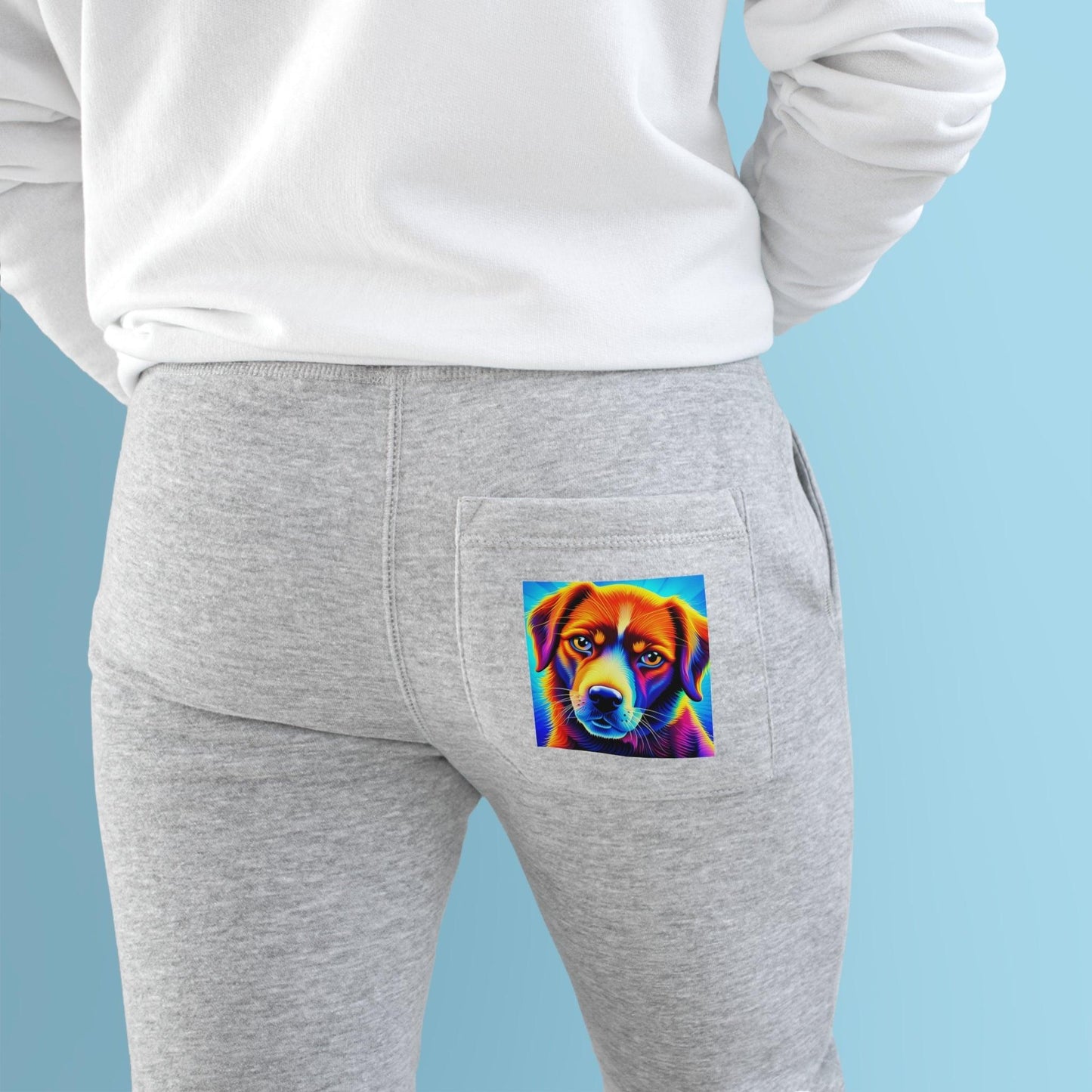 Prism Dog Unisex Fleece Joggers - Lizard Vigilante