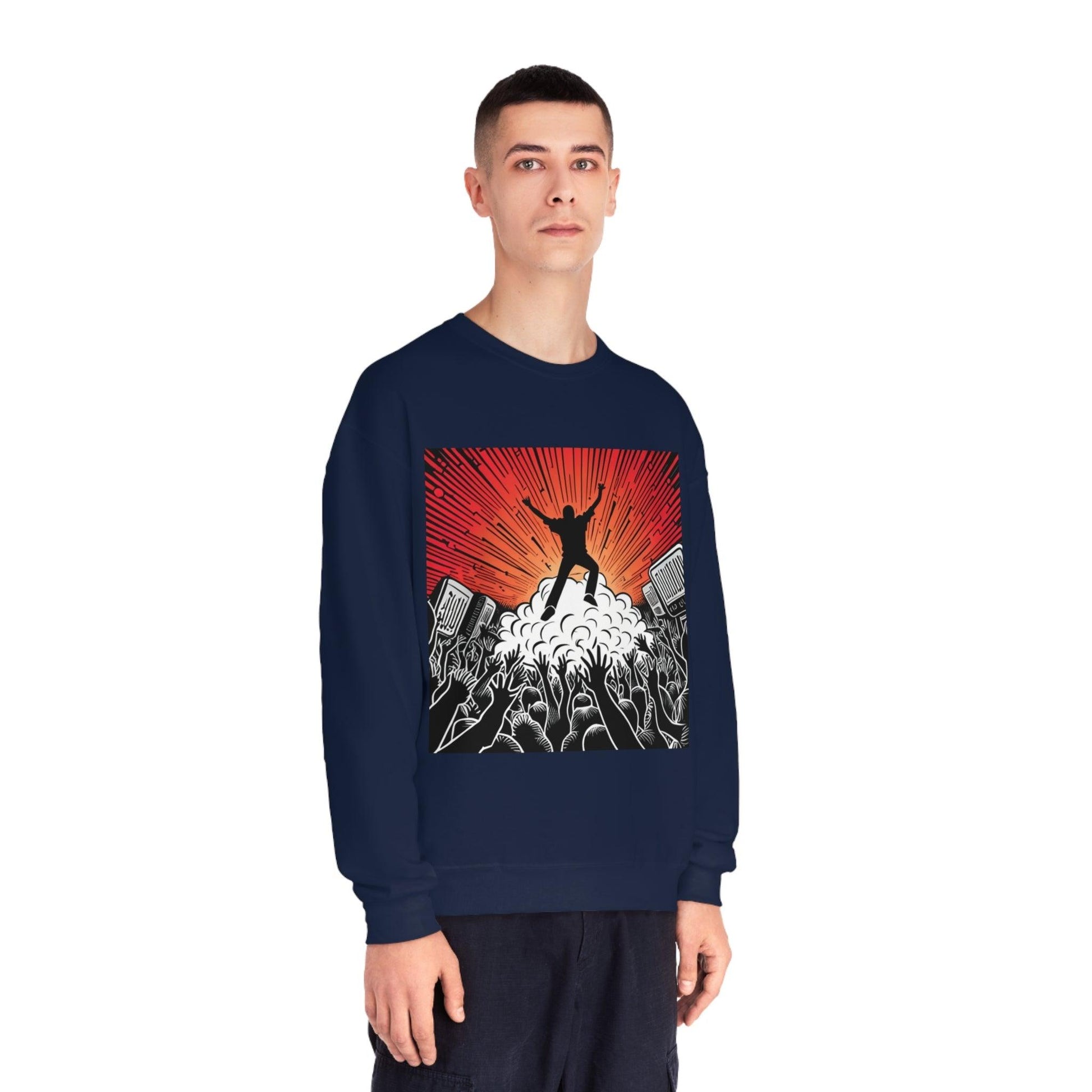 Metal Concert Unisex NuBlend® Crewneck Sweatshirt - Lizard Vigilante