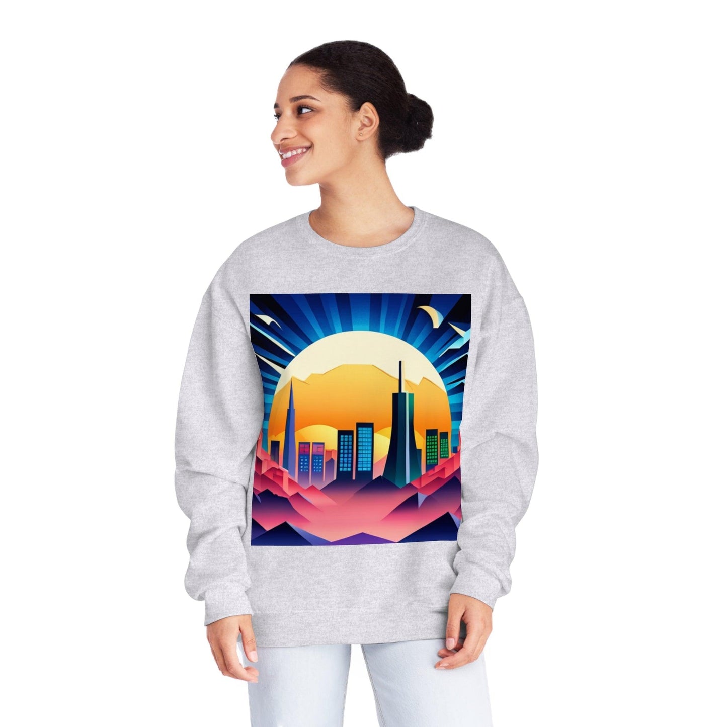 City of Futuris Unisex NuBlend® Crewneck Sweatshirt - Lizard Vigilante