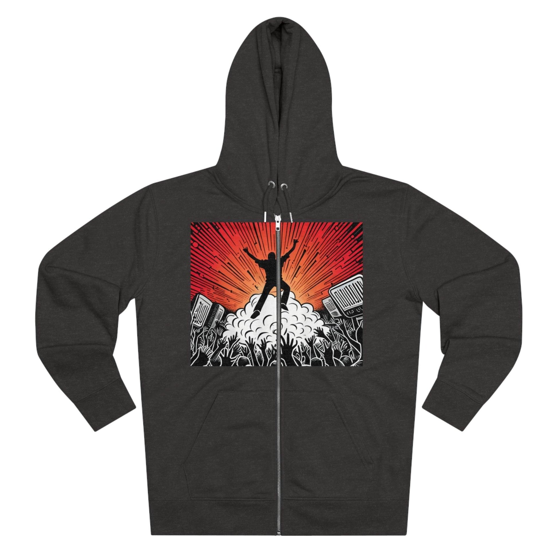 Metal Concert Men's Cultivator Zip Hoodie - Lizard Vigilante