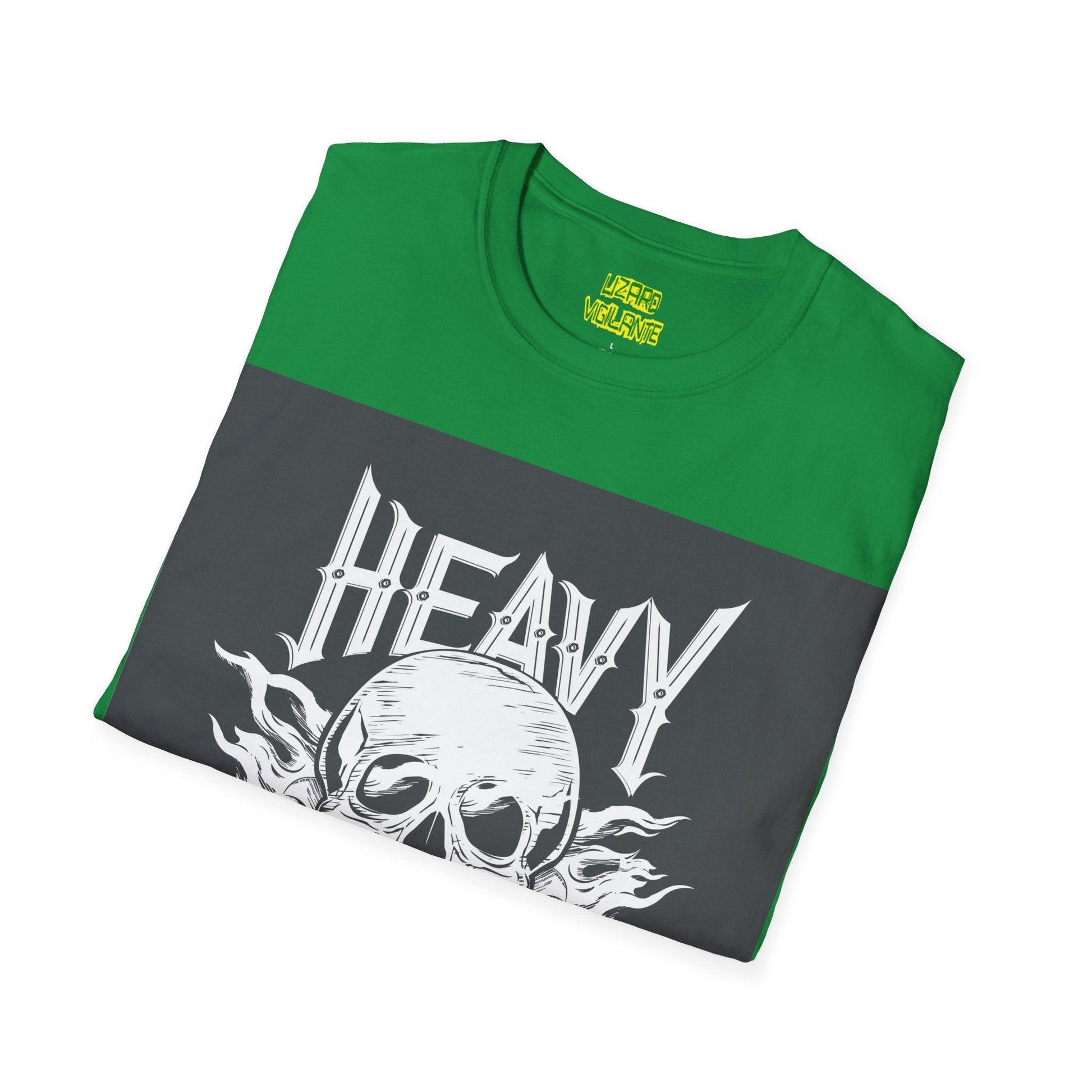 Heavy Metal Skull Unisex Softstyle T-Shirt - Lizard Vigilante