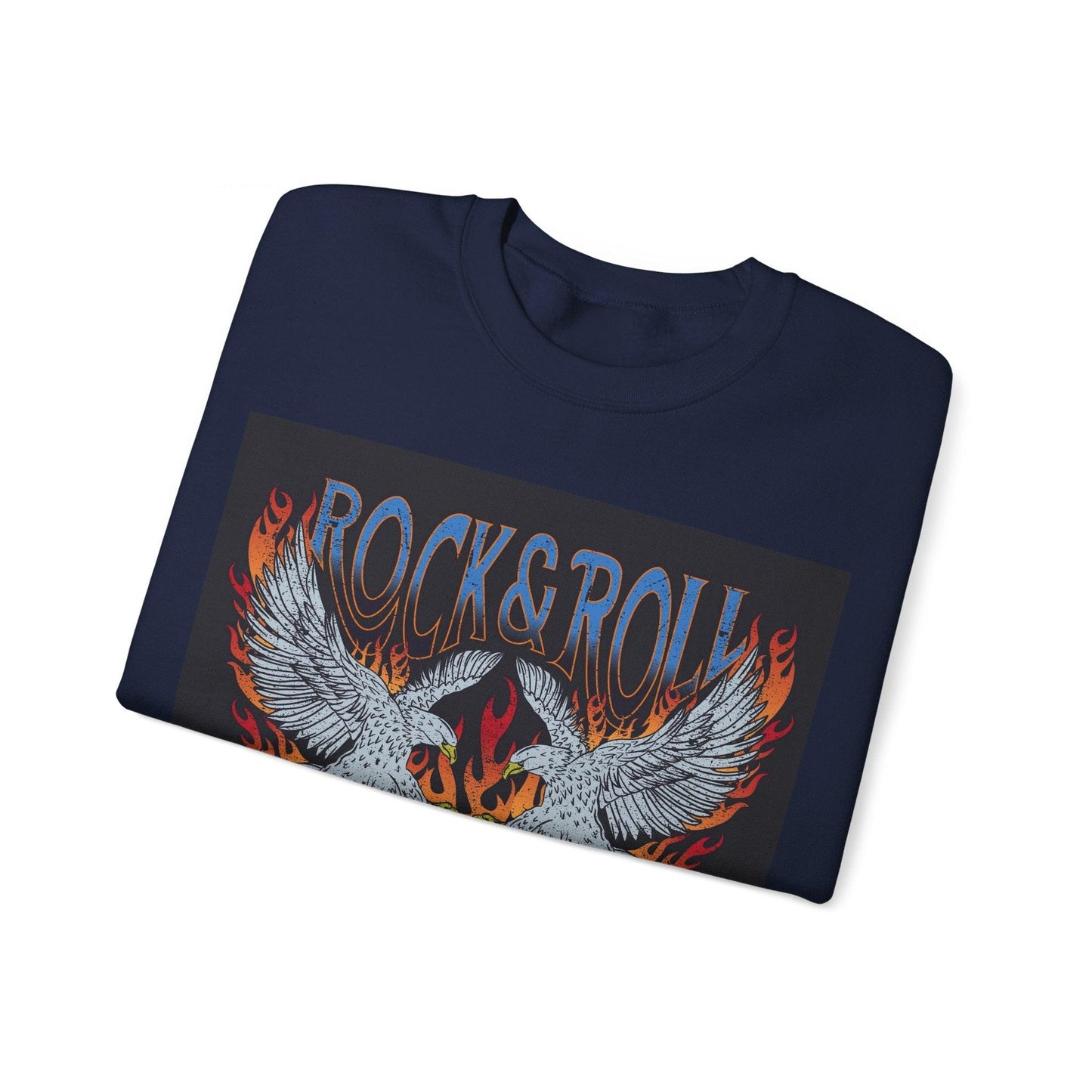 Rock & Roll Rock Star Unisex Heavy Blend™ Crewneck Sweatshirt - Lizard Vigilante