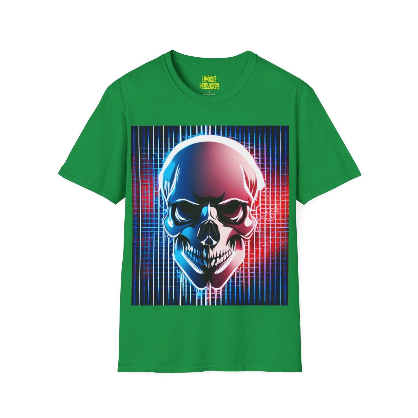 Grid Skull Unisex Softstyle T-Shirt - Lizard Vigilante