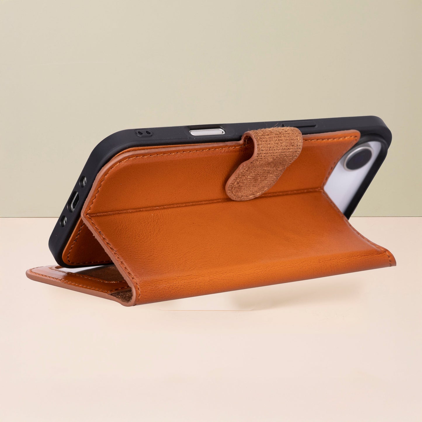 Premium Leather iPhone Air Wallet Case – Rustic Brown - Austin