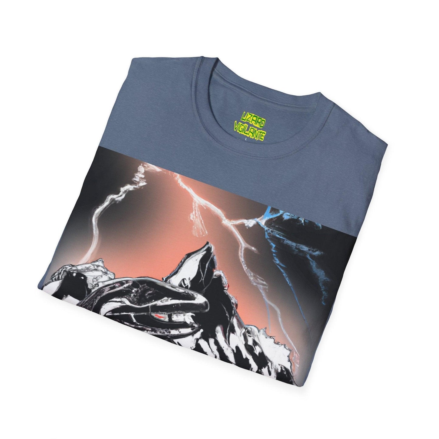 Lizard Vigilante at Mountain Unisex Softstyle T-Shirt - Lizard Vigilante