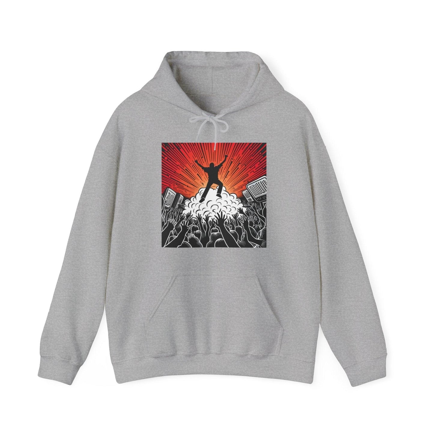 Metal Concert Unisex Heavy Blend™ Hooded Sweatshirt - Lizard Vigilante