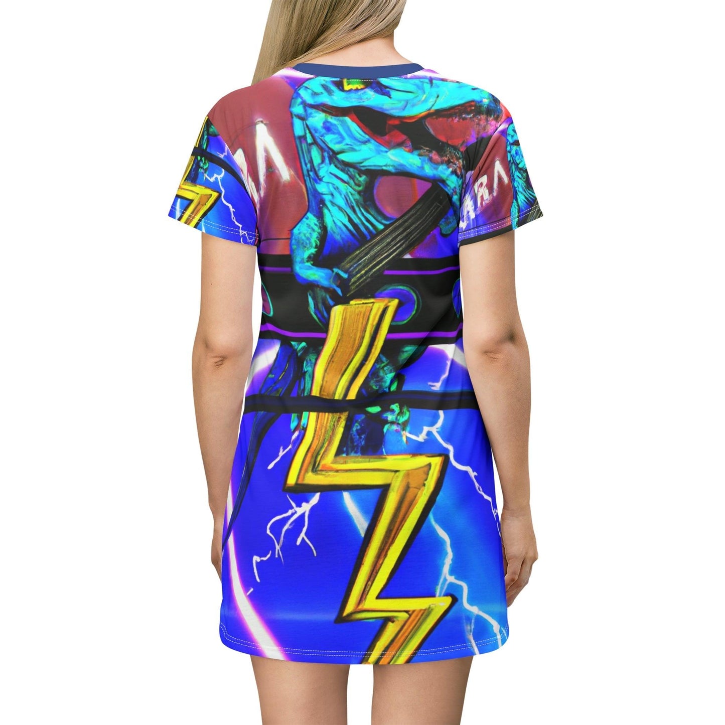 Lizard Vigilante Lightning T-Shirt Dress - Lizard Vigilante