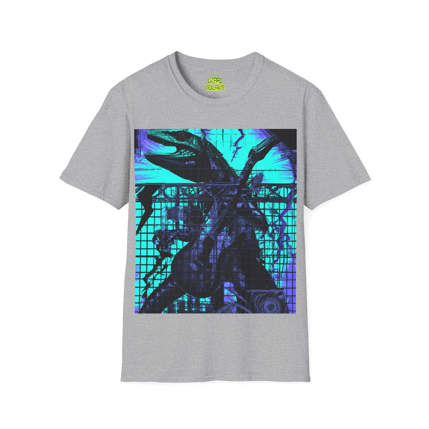 Lizard Lockup with Lizard Vigilante Unisex Softstyle T-Shirt - Lizard Vigilante