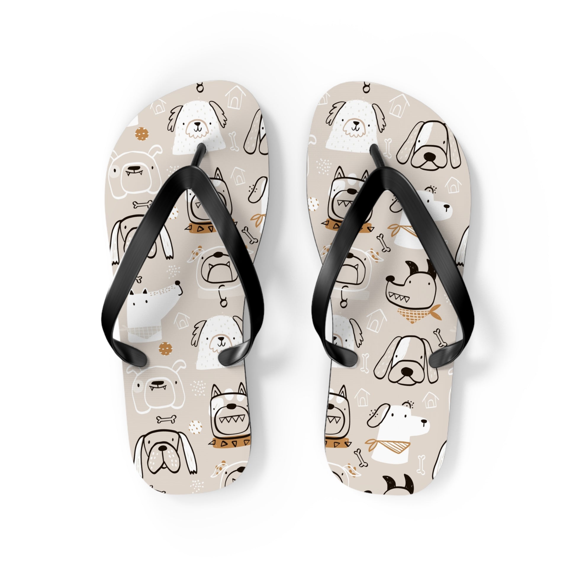 Illustrated Doggers II Flip Flops - Premium Shoes from Printify - Just $29.99! Shop now at Lizard Vigilante