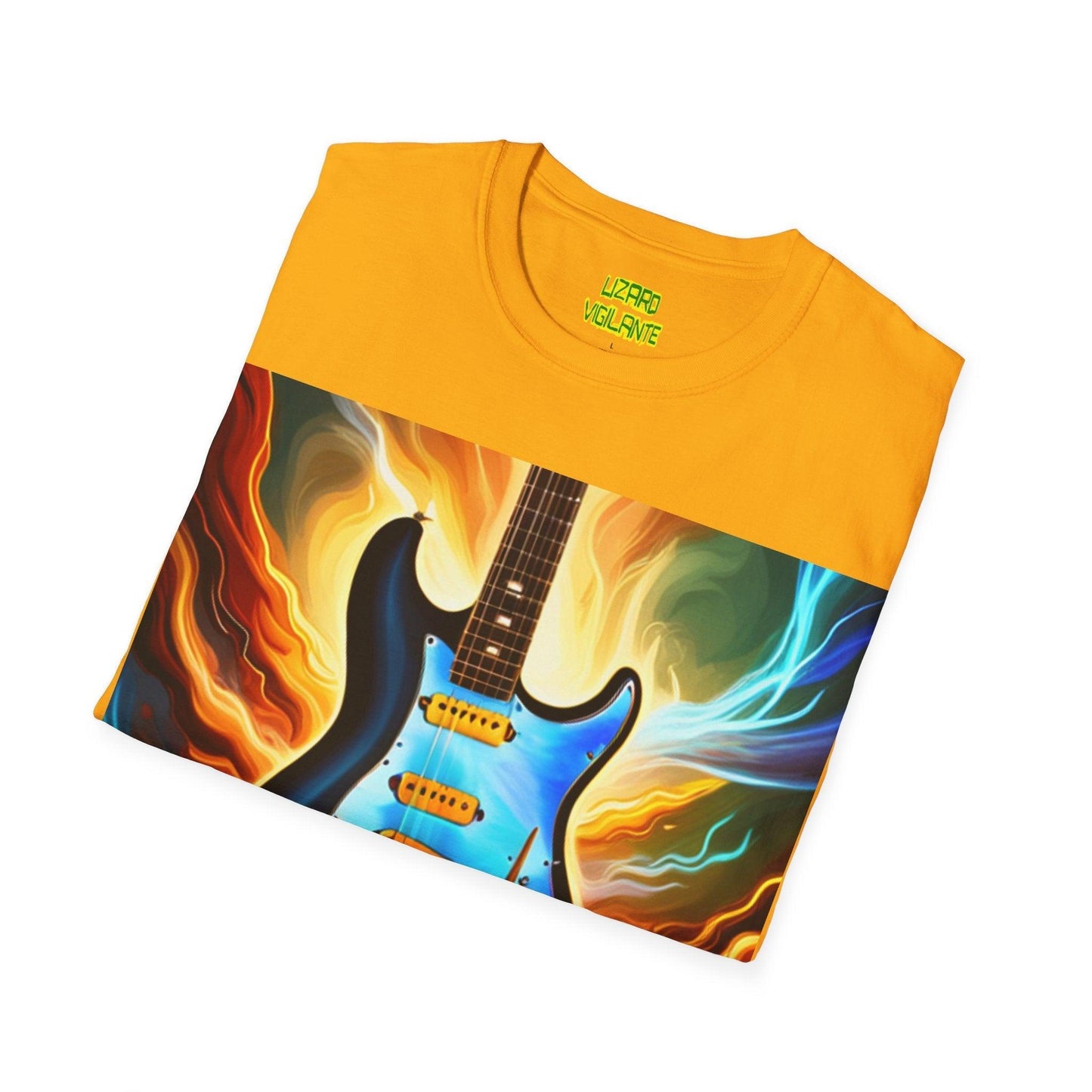 Electrical Guitar Unisex Softstyle T-Shirt - Lizard Vigilante