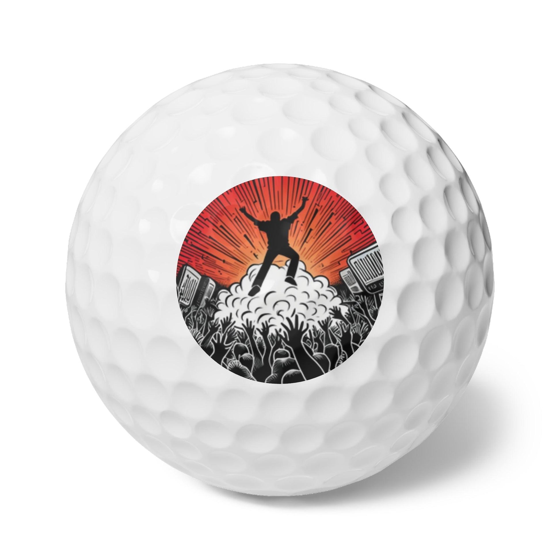 Metal Concert Golf Balls, 6pcs - Lizard Vigilante