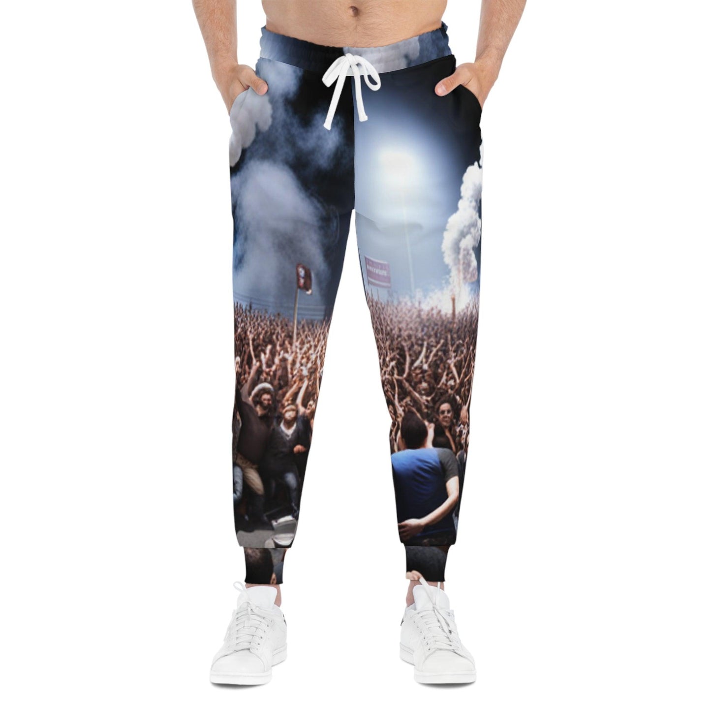 Metal Concert Rendered Athletic Joggers - Lizard Vigilante