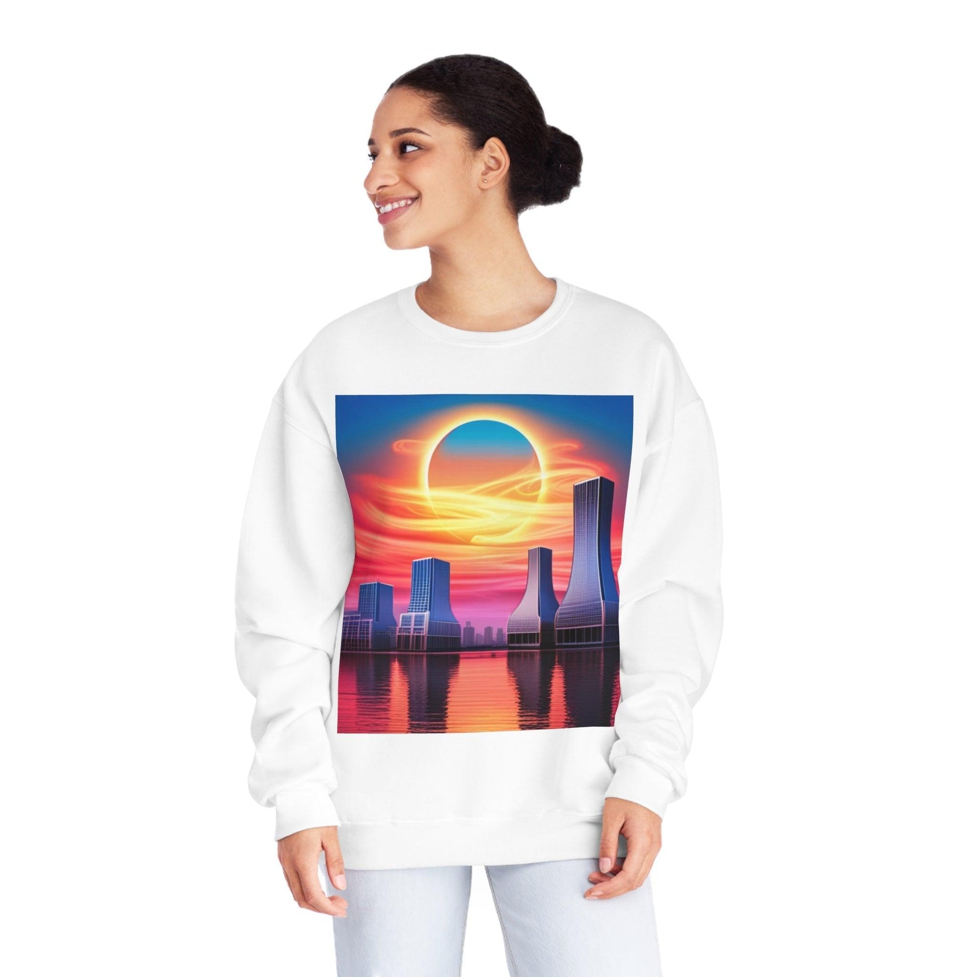 WhereCity Unisex NuBlend® Crewneck Sweatshirt - Lizard Vigilante