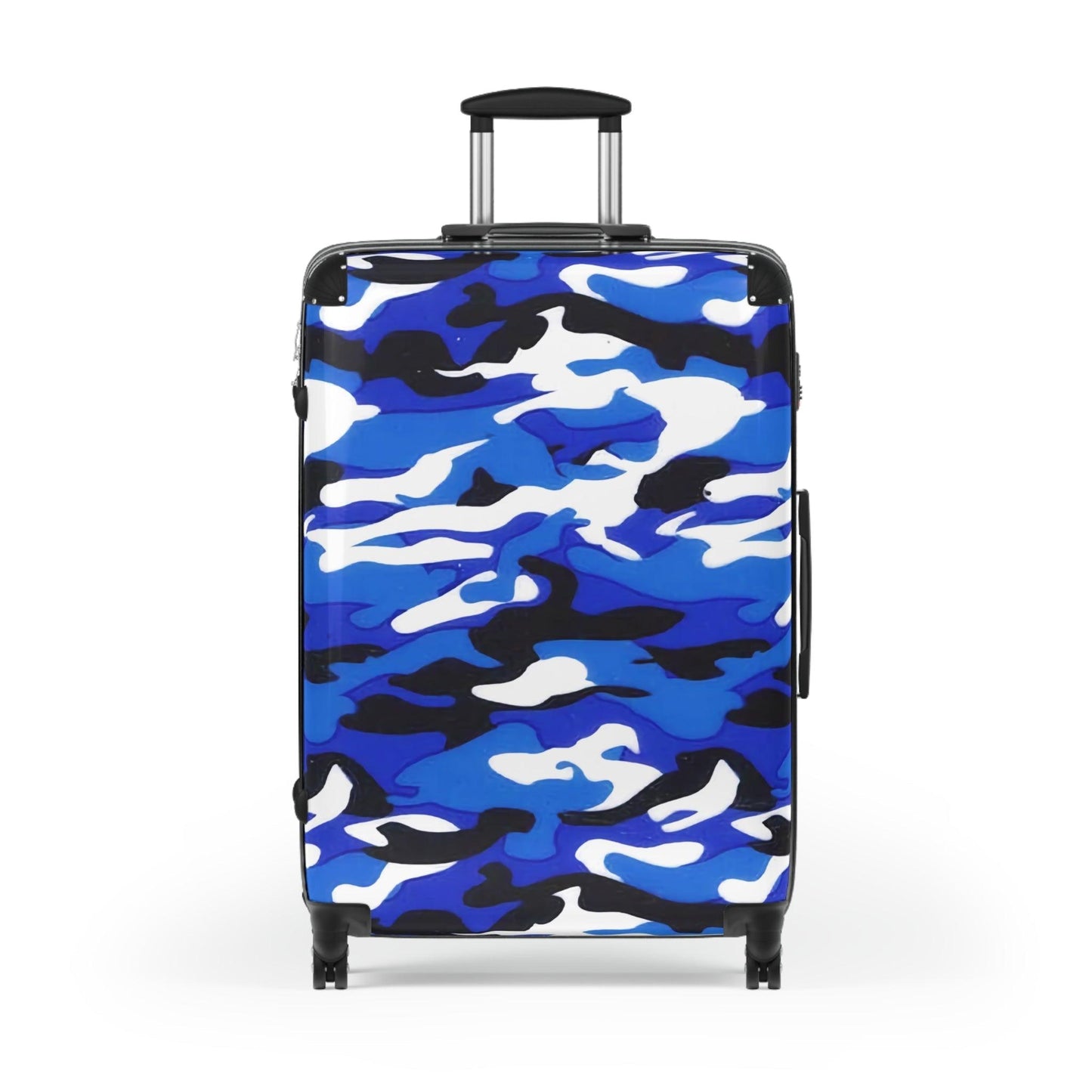 Blue Grey White Black Camouflage Suitcase - Lizard Vigilante