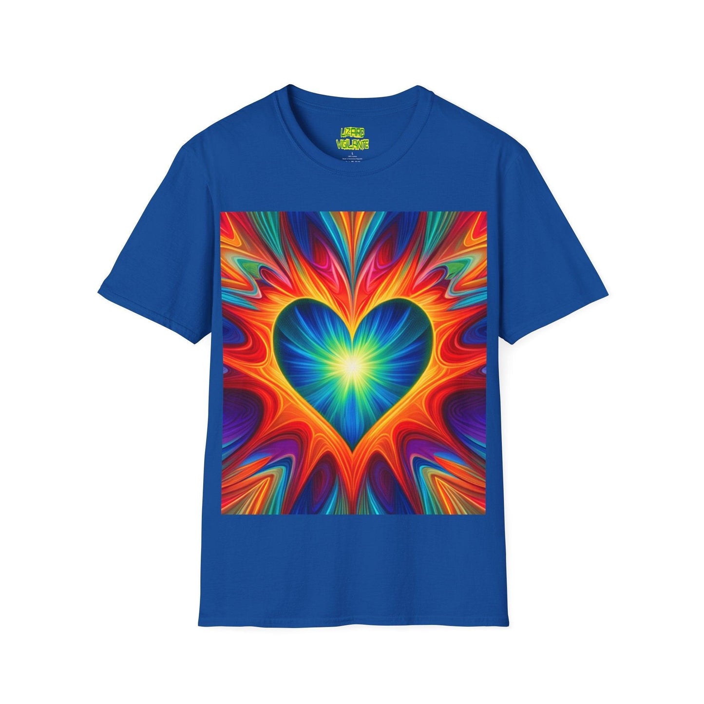 Psychedelic Heart Unisex Softstyle T-Shirt - Lizard Vigilante