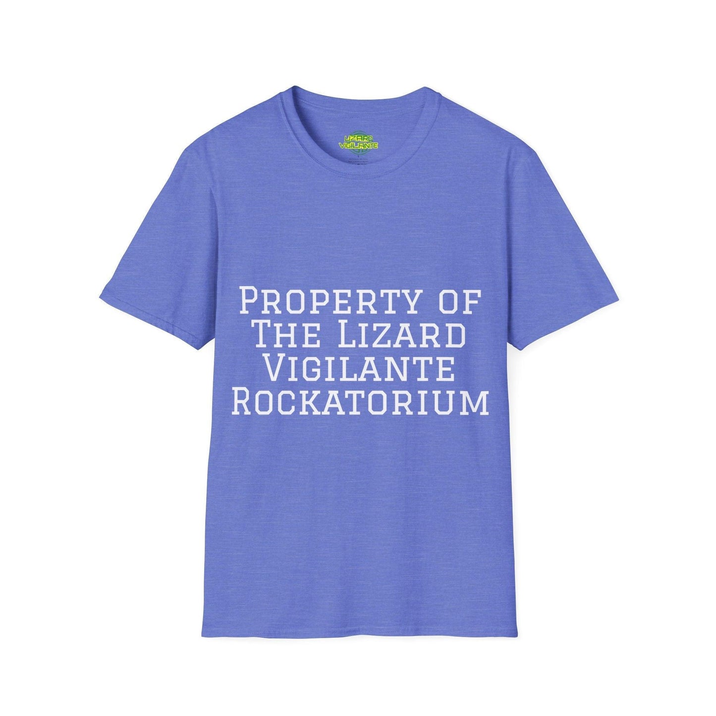 Property of The Lizard Vigilante Rockatorium Unisex Softstyle T-Shirt - Lizard Vigilante