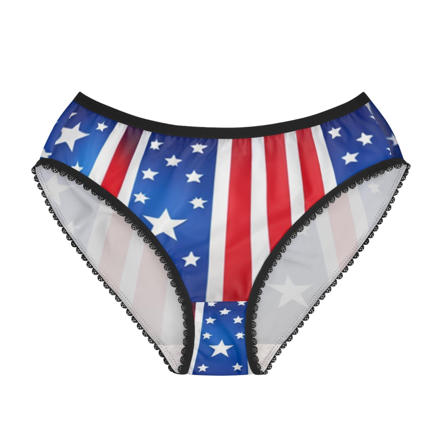 American Woman! Red White and Blue Women's Briefs (AOP) 2.2 0z 100% Polyester - Lizard Vigilante