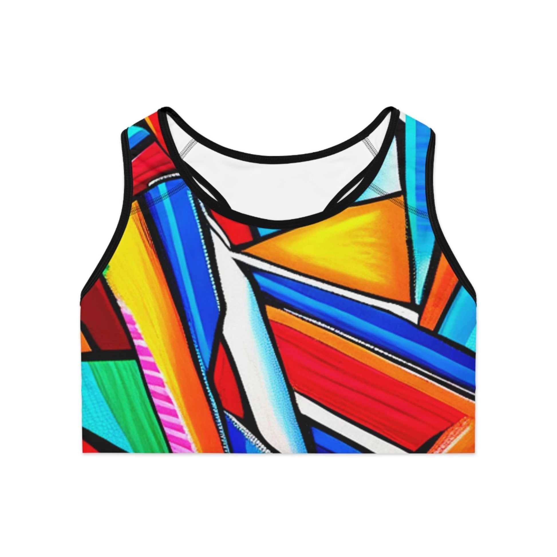 Geometrocide Sports Bra - Lizard Vigilante