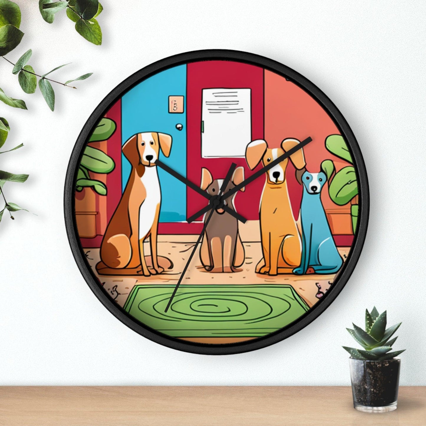 Dog Fam Wall Clock - Lizard Vigilante