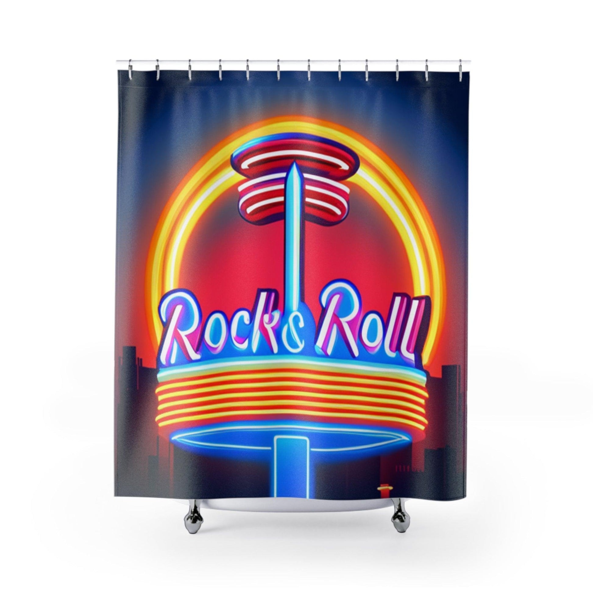 Rock & Roll Diner Shower Curtains - Lizard Vigilante