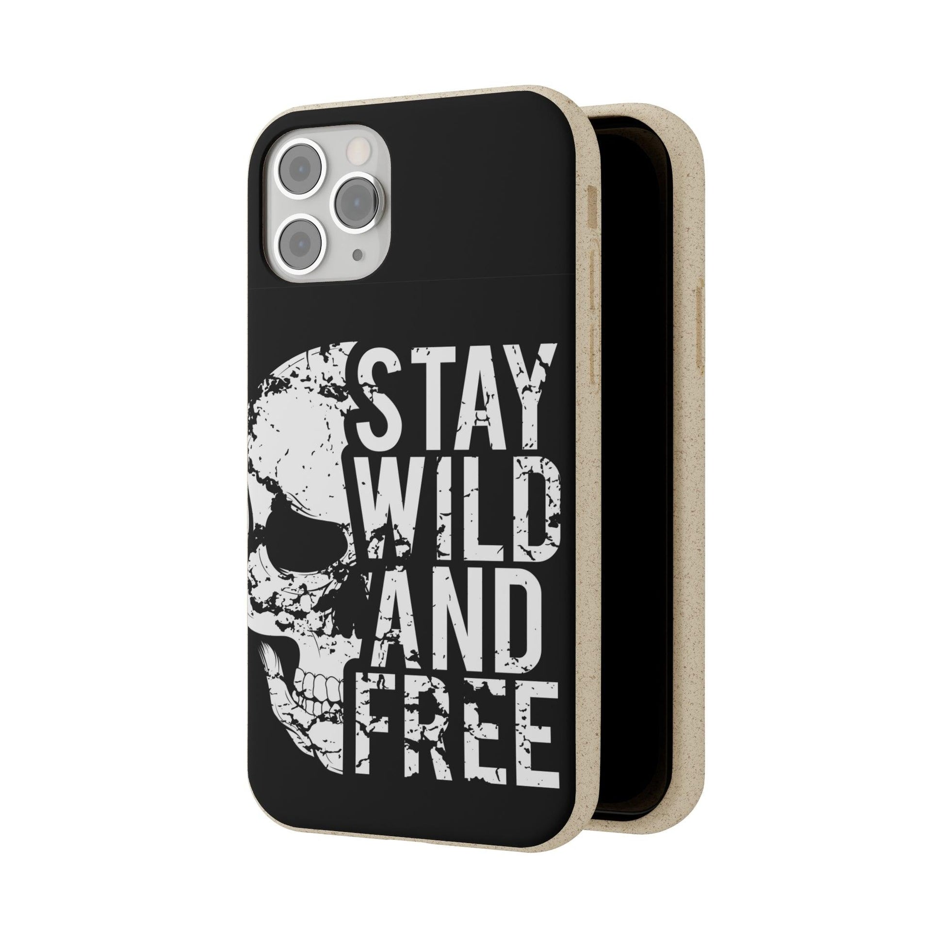 Stay Wild And Free Skull Biodegradable Cases - Lizard Vigilante