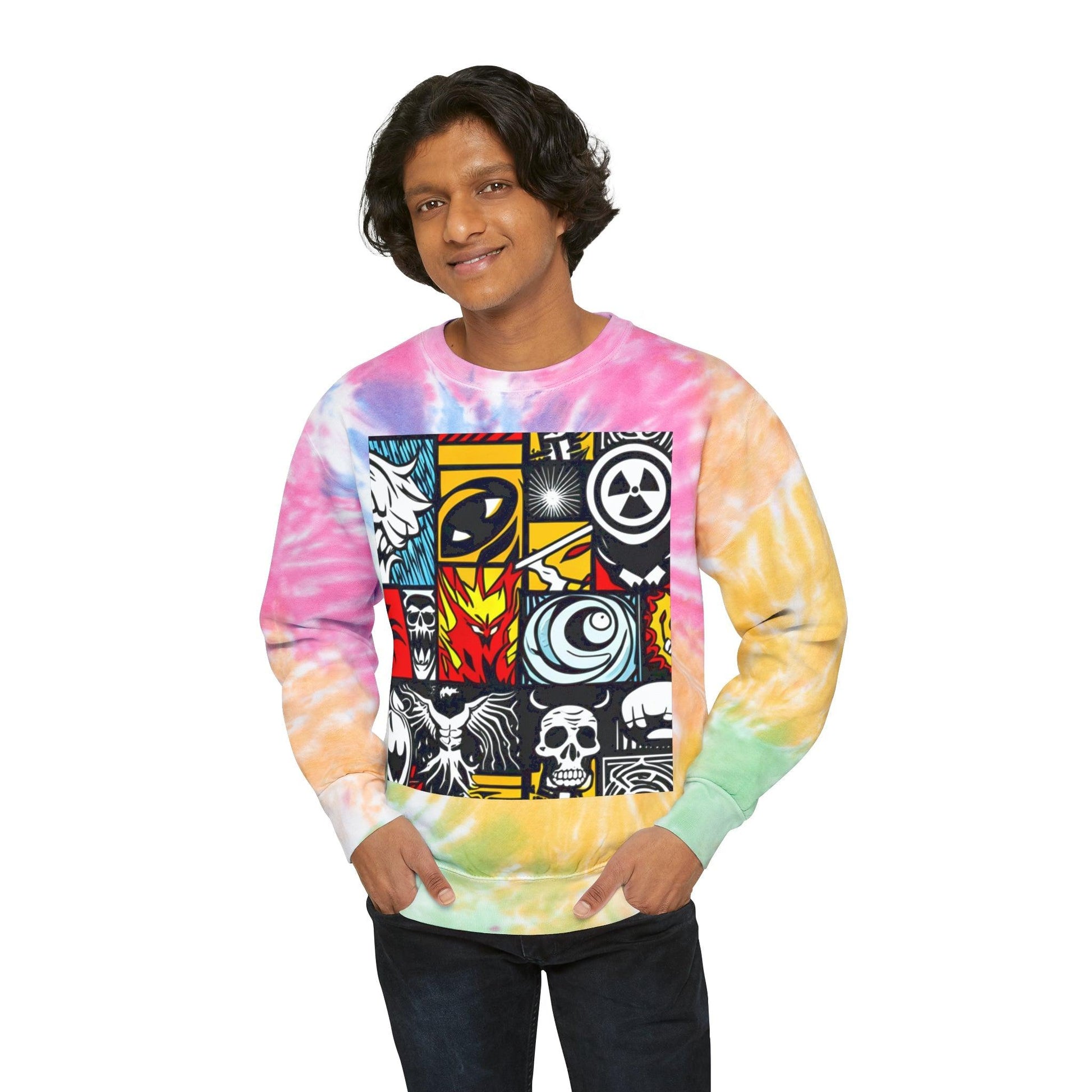 Tri-balls Unisex Tie-Dye Sweatshirt - Lizard Vigilante