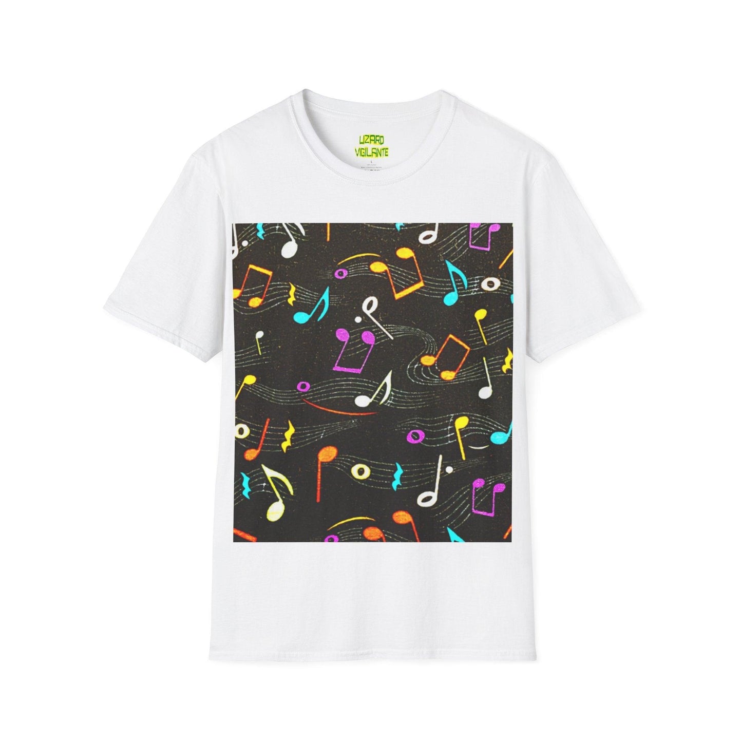 Musical Notes Unisex Softstyle T-Shirt - Lizard Vigilante