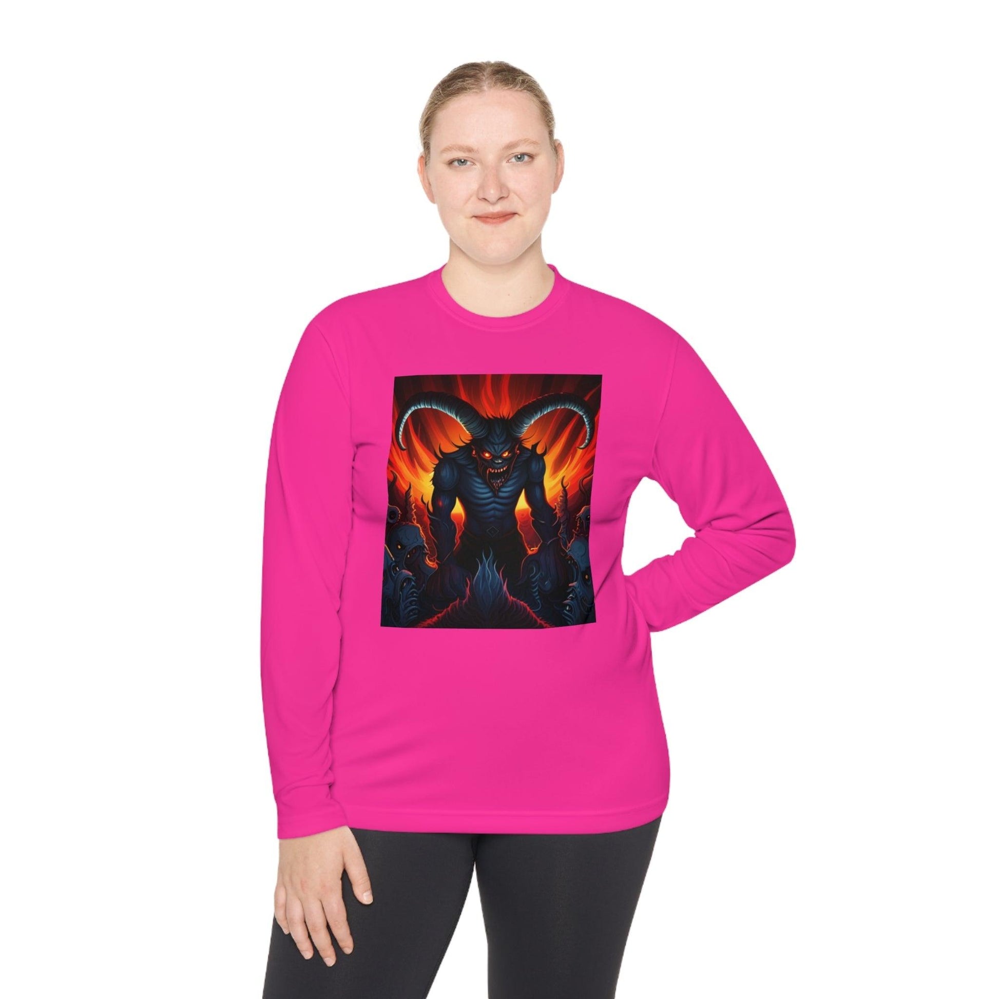 Horny Devil Unisex Lightweight Long Sleeve Tee - Lizard Vigilante