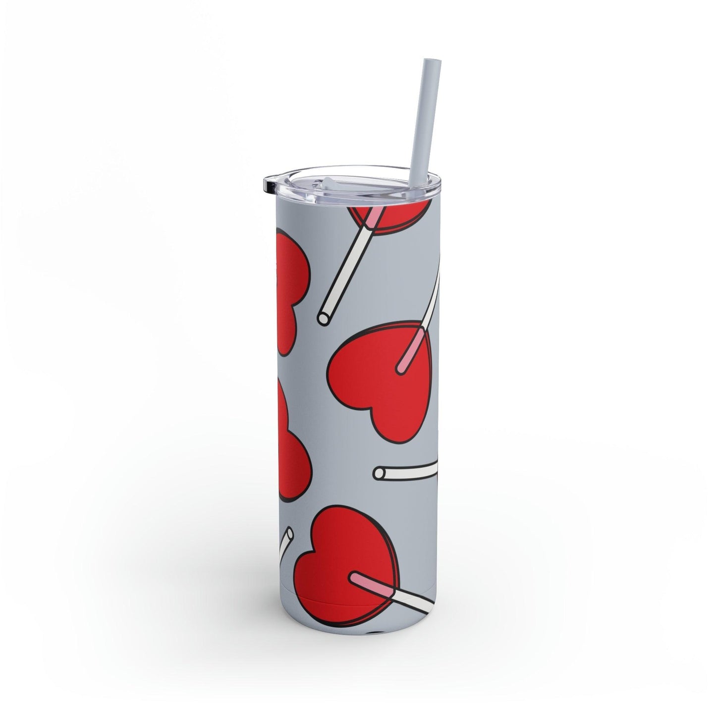 Heart Lollipop Maars Maker Skinny Matte Tumbler, 20oz - Lizard Vigilante