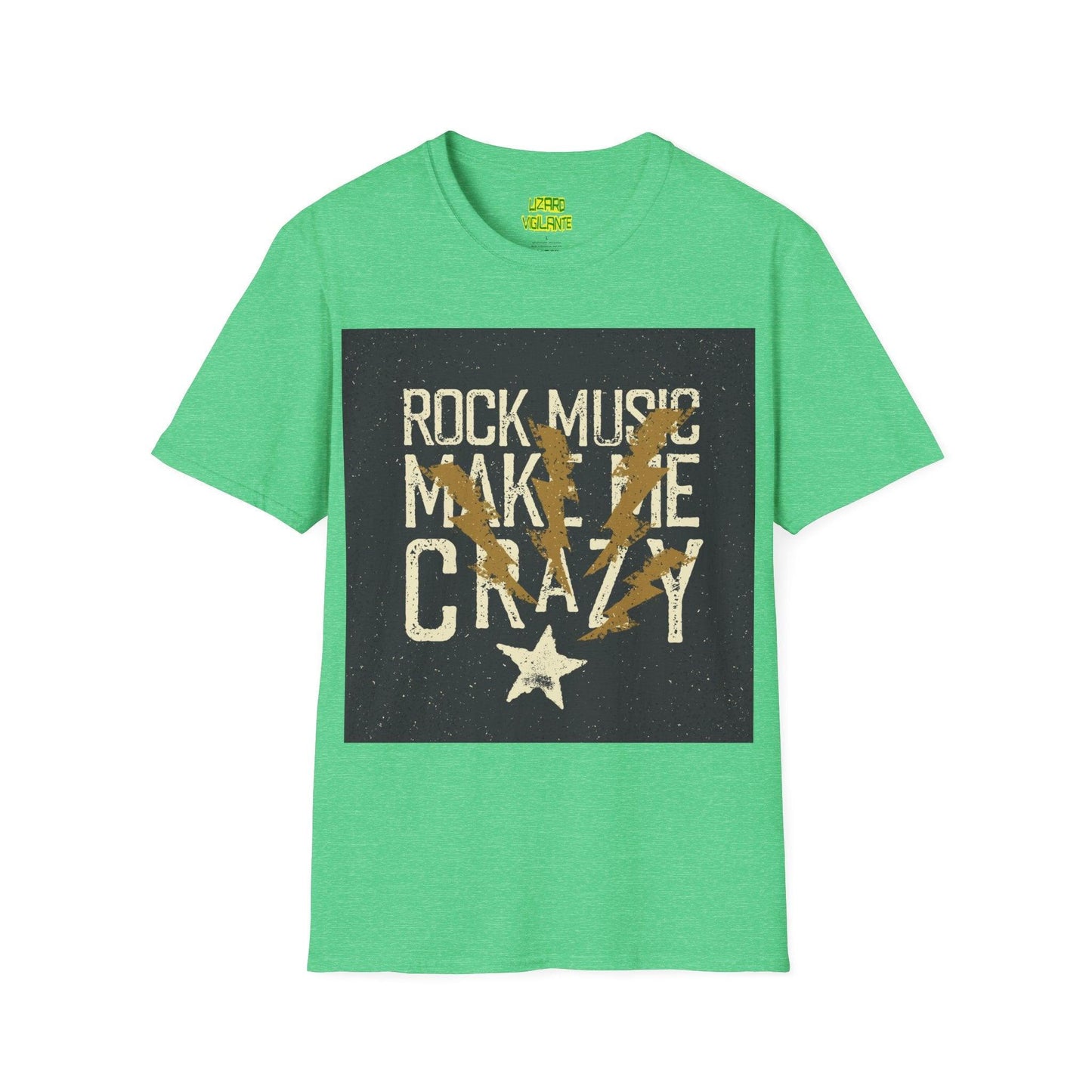 Rock Music Make Me Crazy Unisex Softstyle T-Shirt - Lizard Vigilante