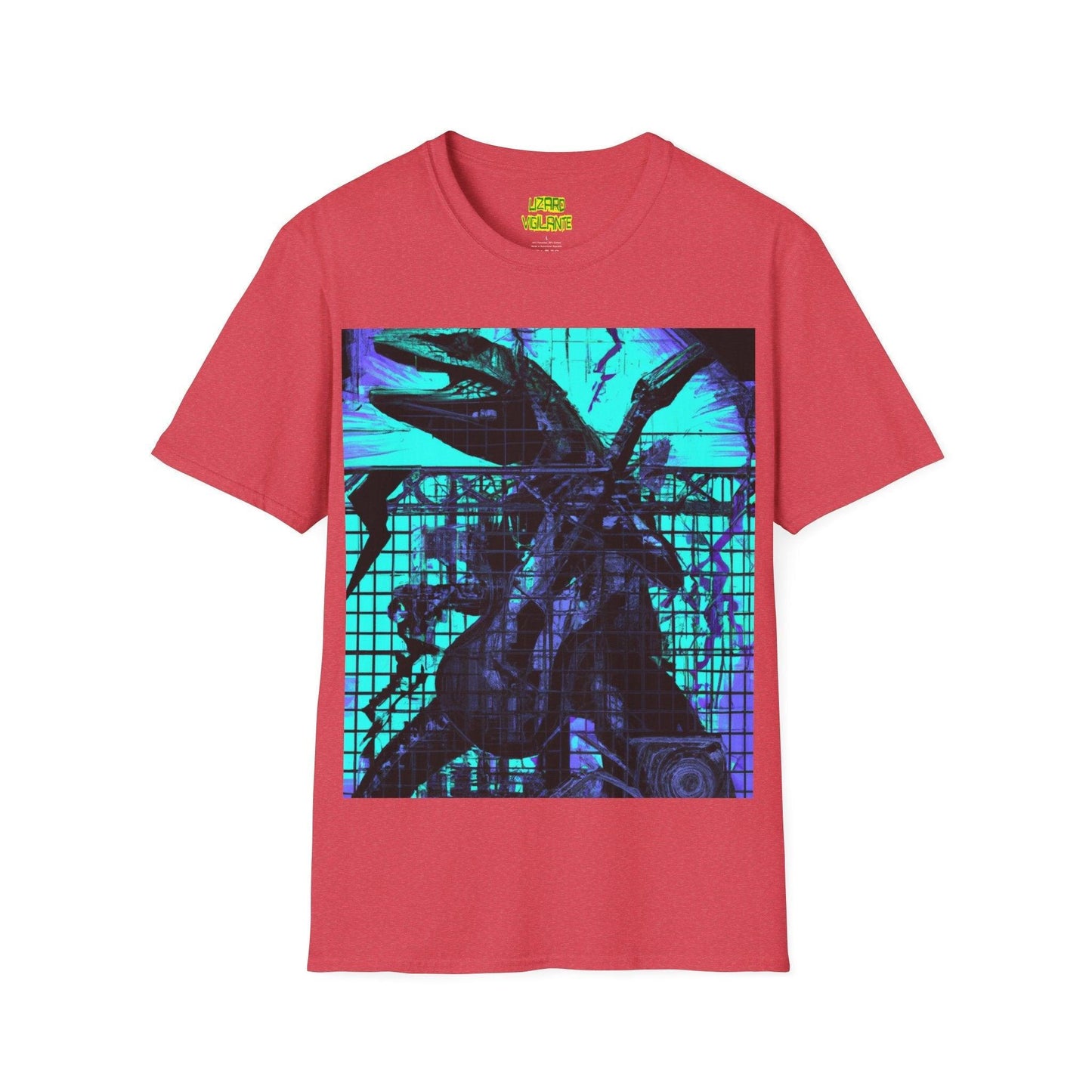 Lizard Lockup with Lizard Vigilante Unisex Softstyle T-Shirt - Lizard Vigilante