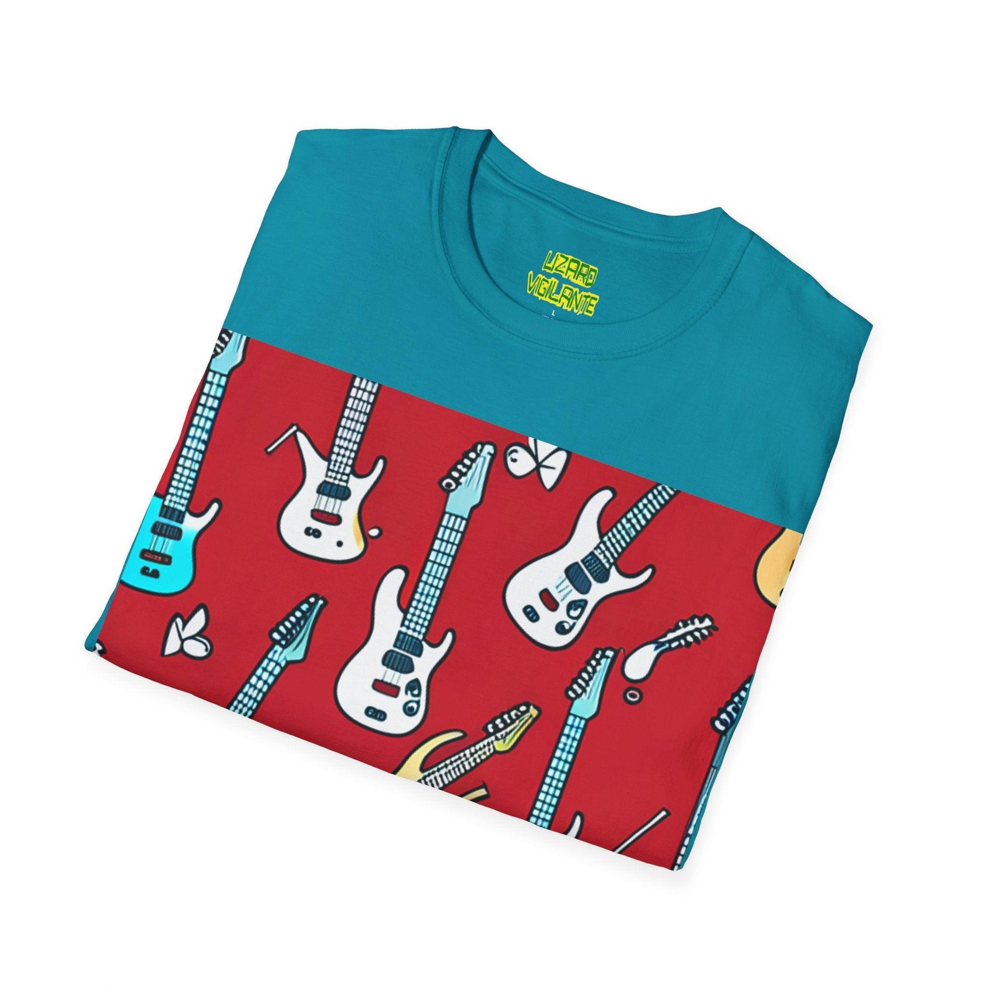 Polka Dot Guitar Unisex Softstyle T-Shirt - Lizard Vigilante