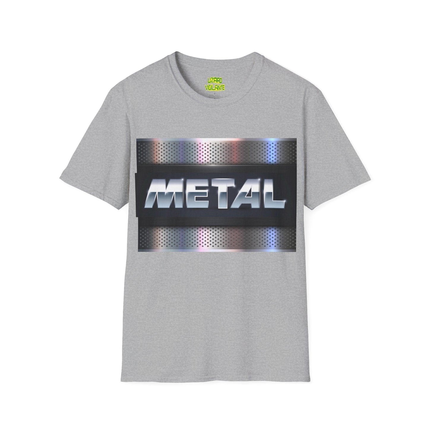 METAL Plate Unisex Softstyle T-Shirt - Lizard Vigilante