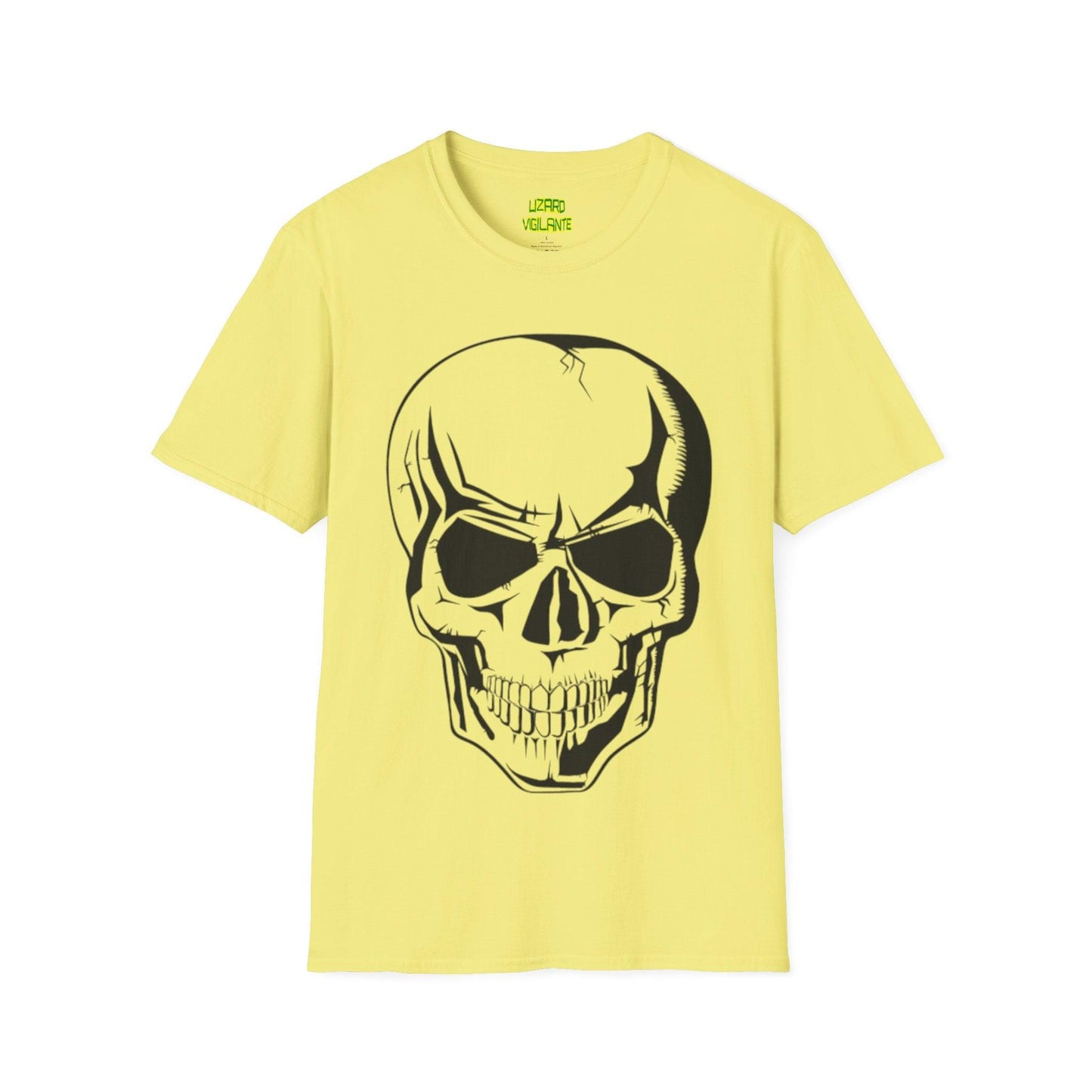 Angry Skull Unisex Softstyle T-Shirt - Lizard Vigilante