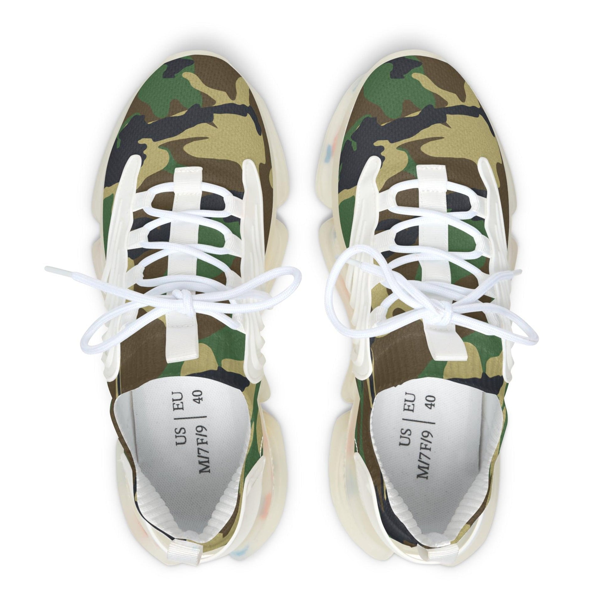 Green Camouflage Women's Mesh Sneakers - Lizard Vigilante