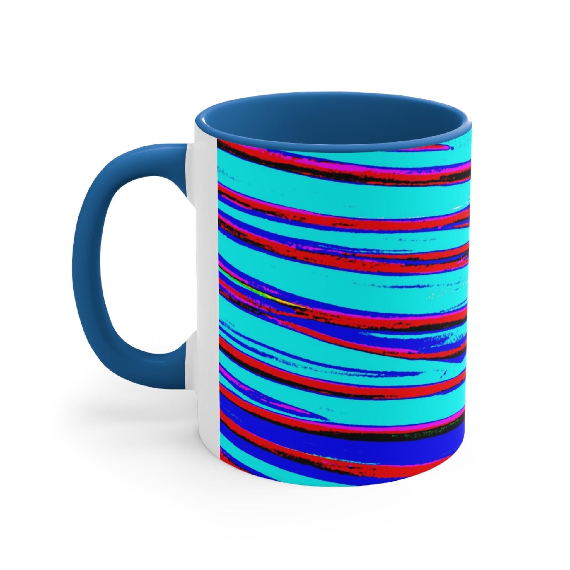 Strips Accent Coffee Mug, 11oz - Lizard Vigilante