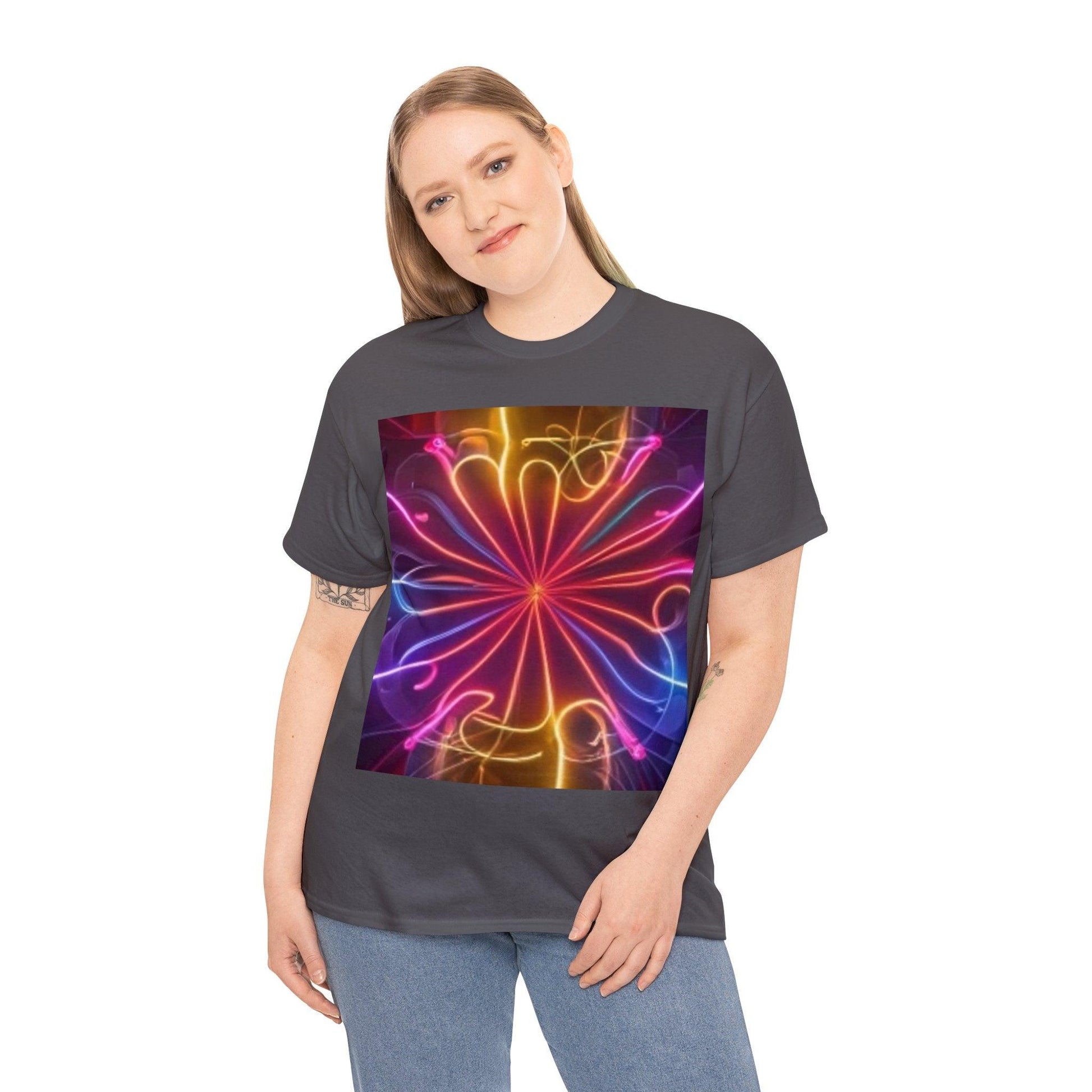 Neon Flower Unisex Heavy Cotton Tee - Lizard Vigilante