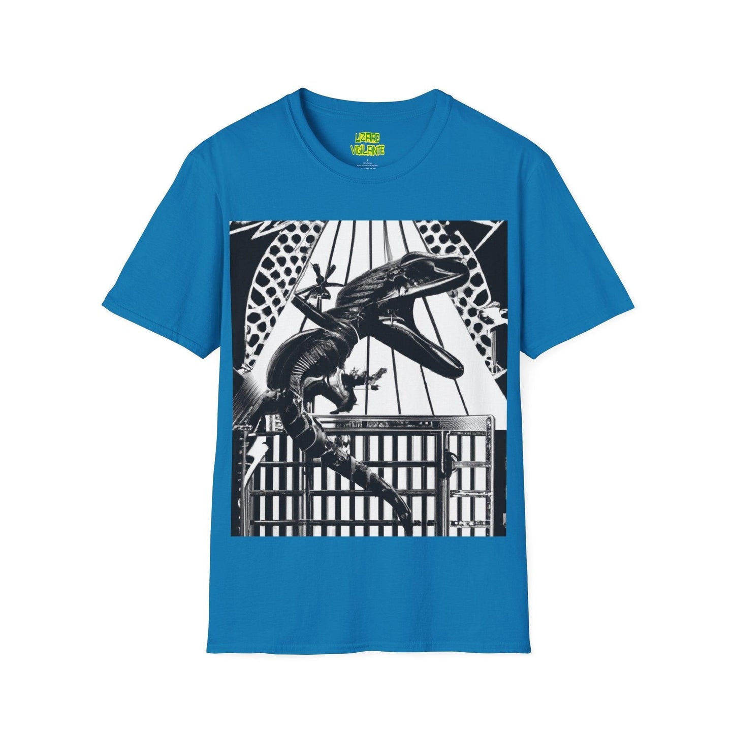 Lizard Vigilante Escapes Unisex Softstyle T-Shirt - Lizard Vigilante