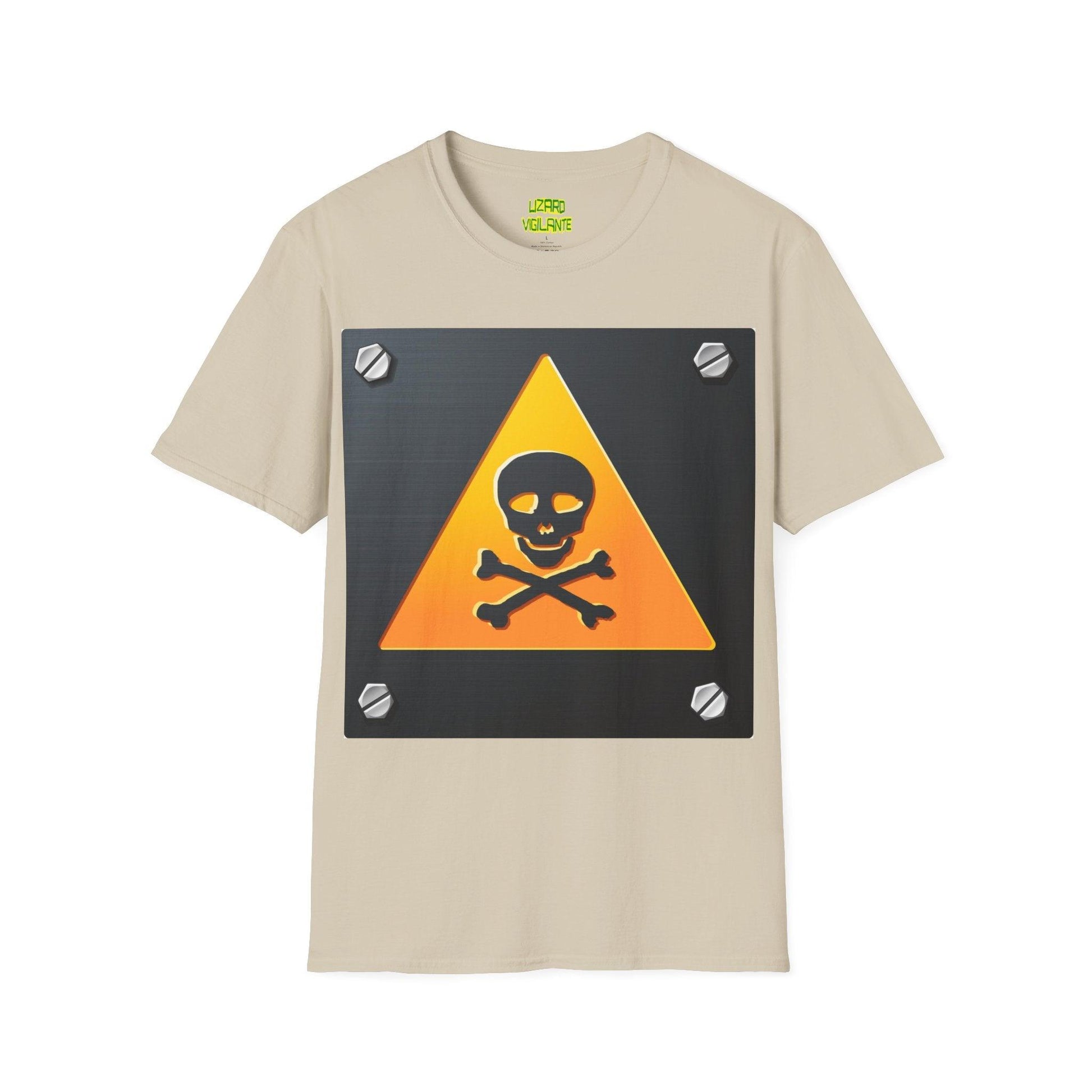 Danger Skull Sign Unisex Softstyle T-Shirt - Lizard Vigilante