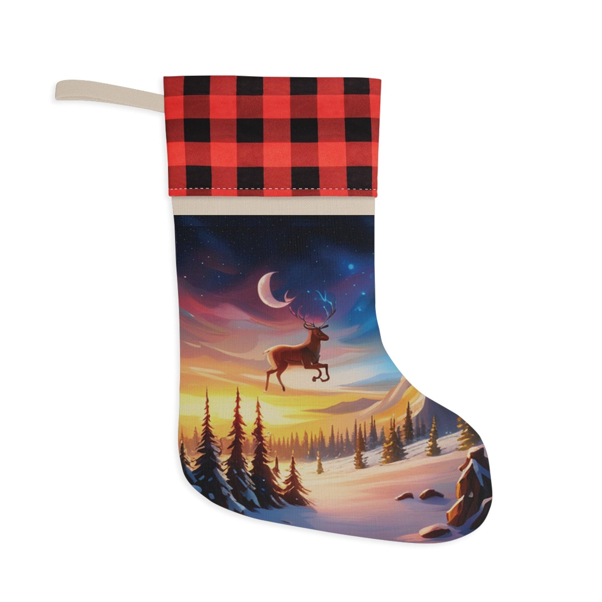 Flying Reindeer Christmas Stocking - Lizard Vigilante