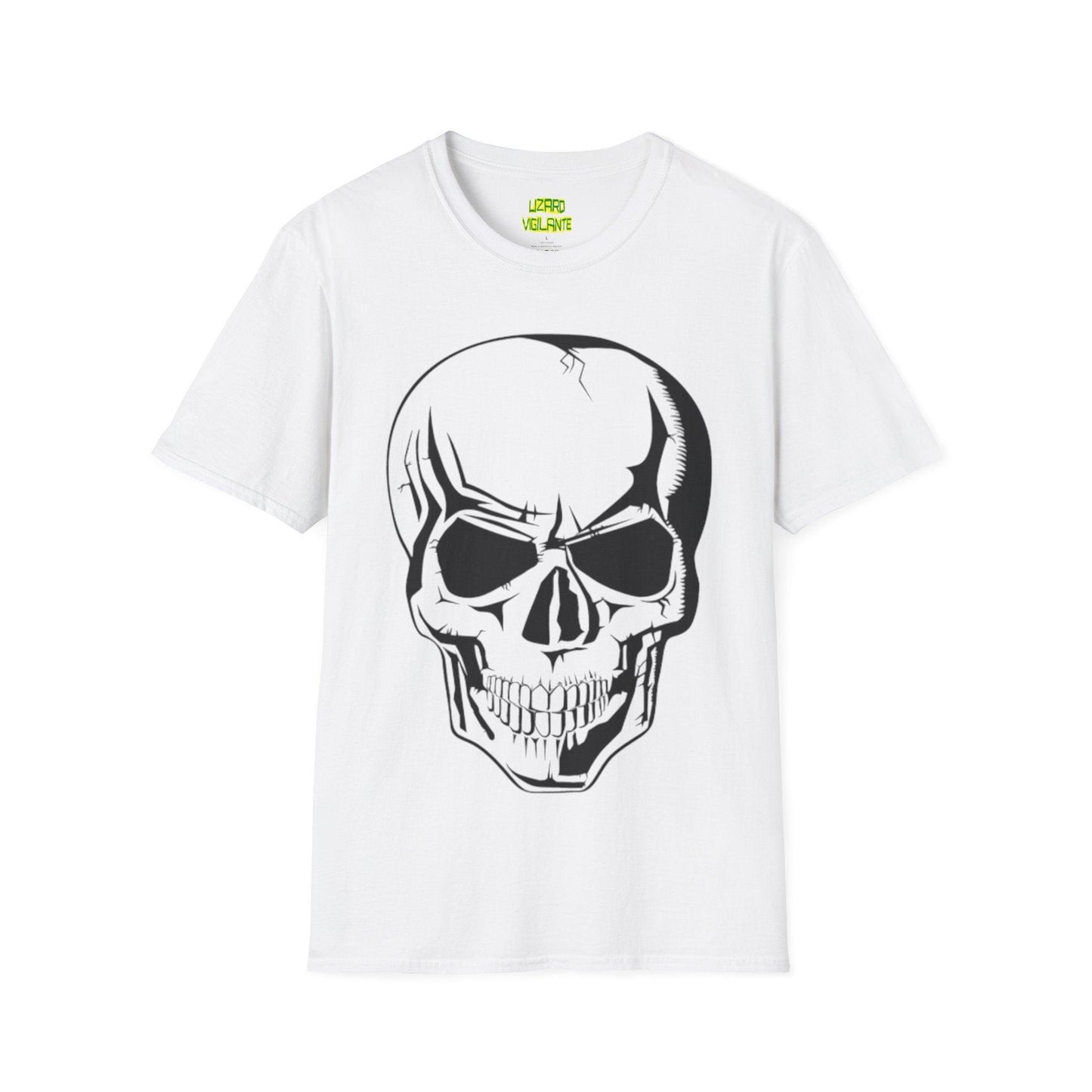 Angry Skull Unisex Softstyle T-Shirt - Lizard Vigilante