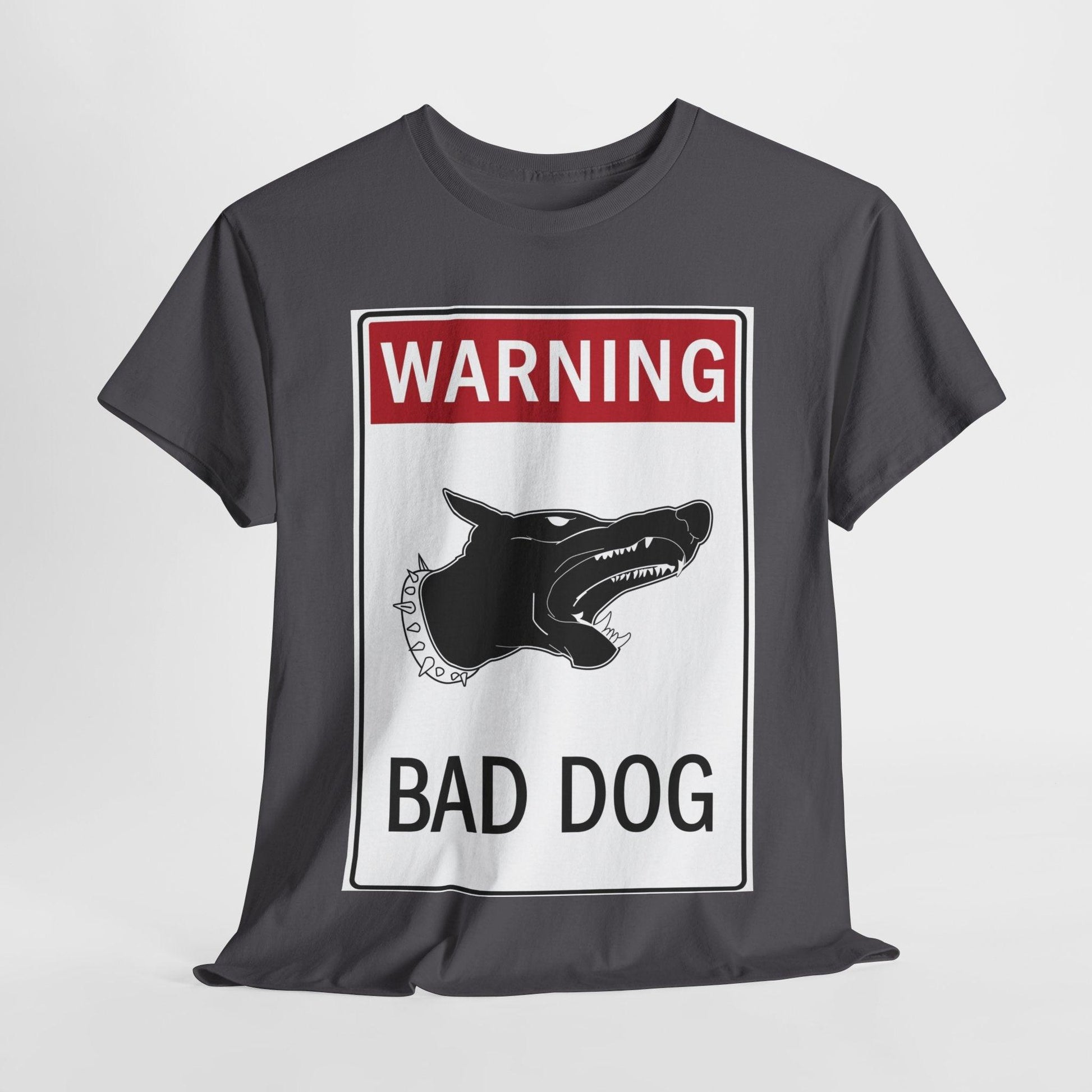 Warning Bad Dog Unisex Heavy Cotton Tee - Lizard Vigilante