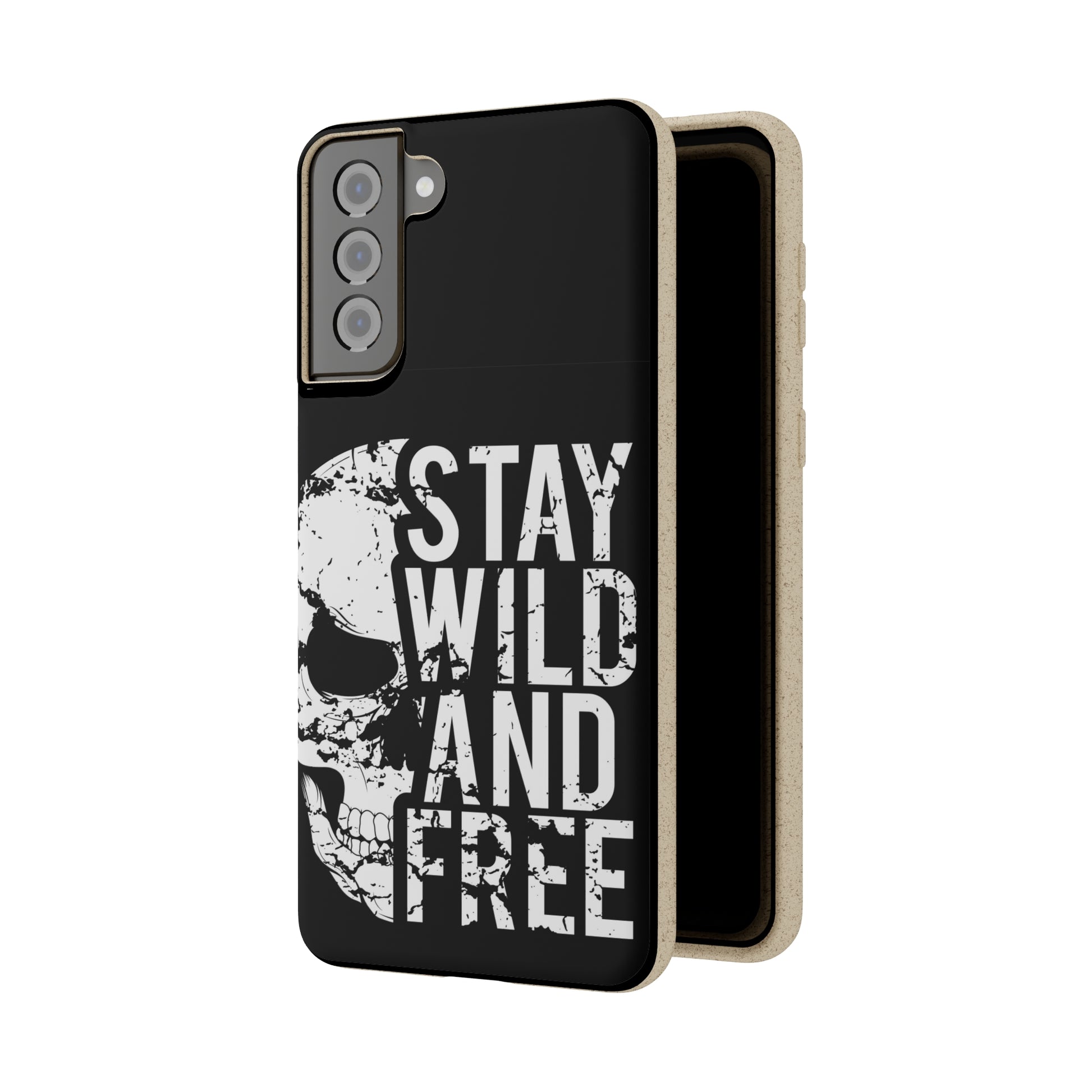 Stay Wild And Free Skull Biodegradable Cases - Lizard Vigilante