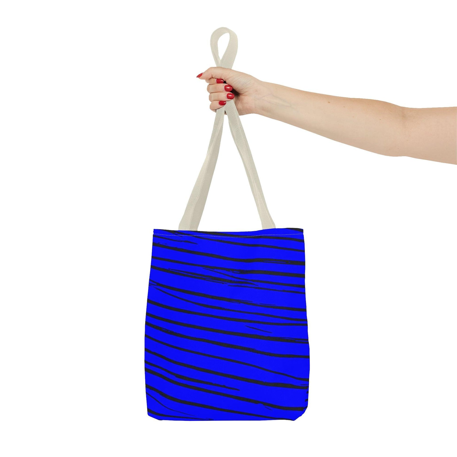 Black & Blue Strips Tote Bag - Lizard Vigilante