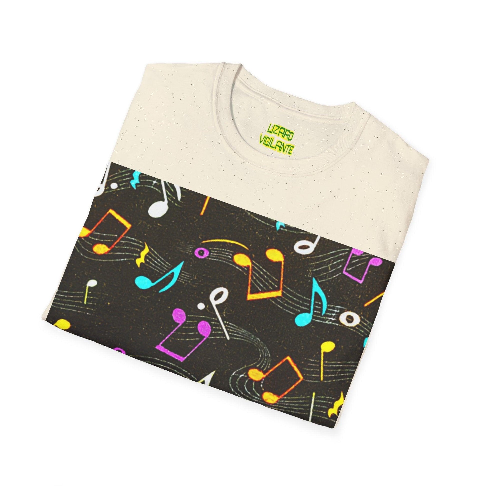 Musical Notes Unisex Softstyle T-Shirt - Lizard Vigilante