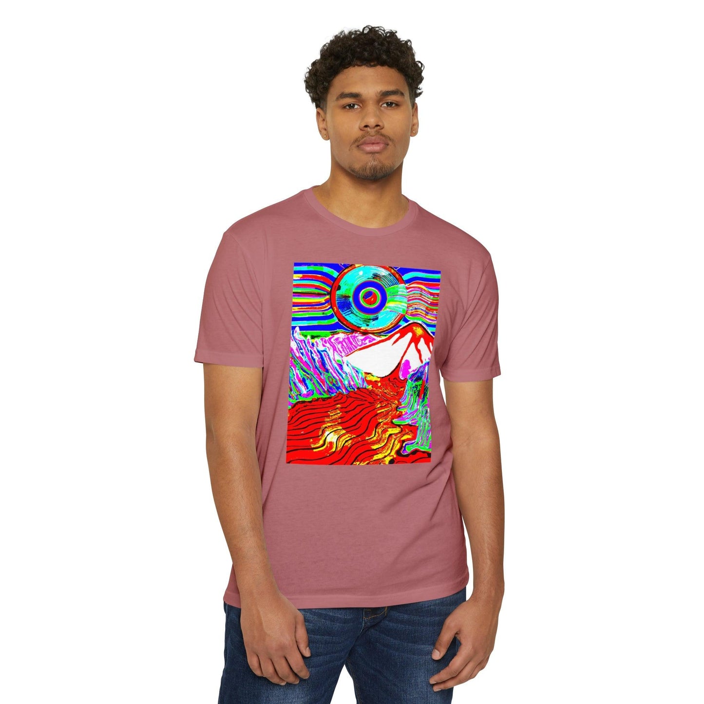 Red Music River Unisex CVC Jersey T-shirt - Lizard Vigilante